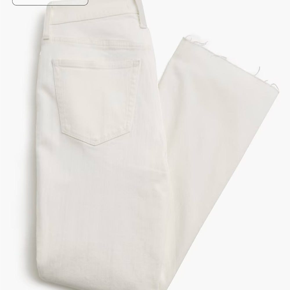 J. Crew Women's Mid- Rise Flare Crop White Jeans